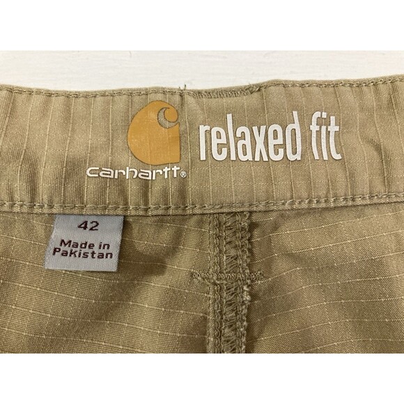 Carhartt Men’s 42 Tan Ripstop Cargo Shorts Relaxed Fit Workwear Outdoor - Picture 5 of 10
